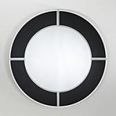 Circular mirror with black surround
